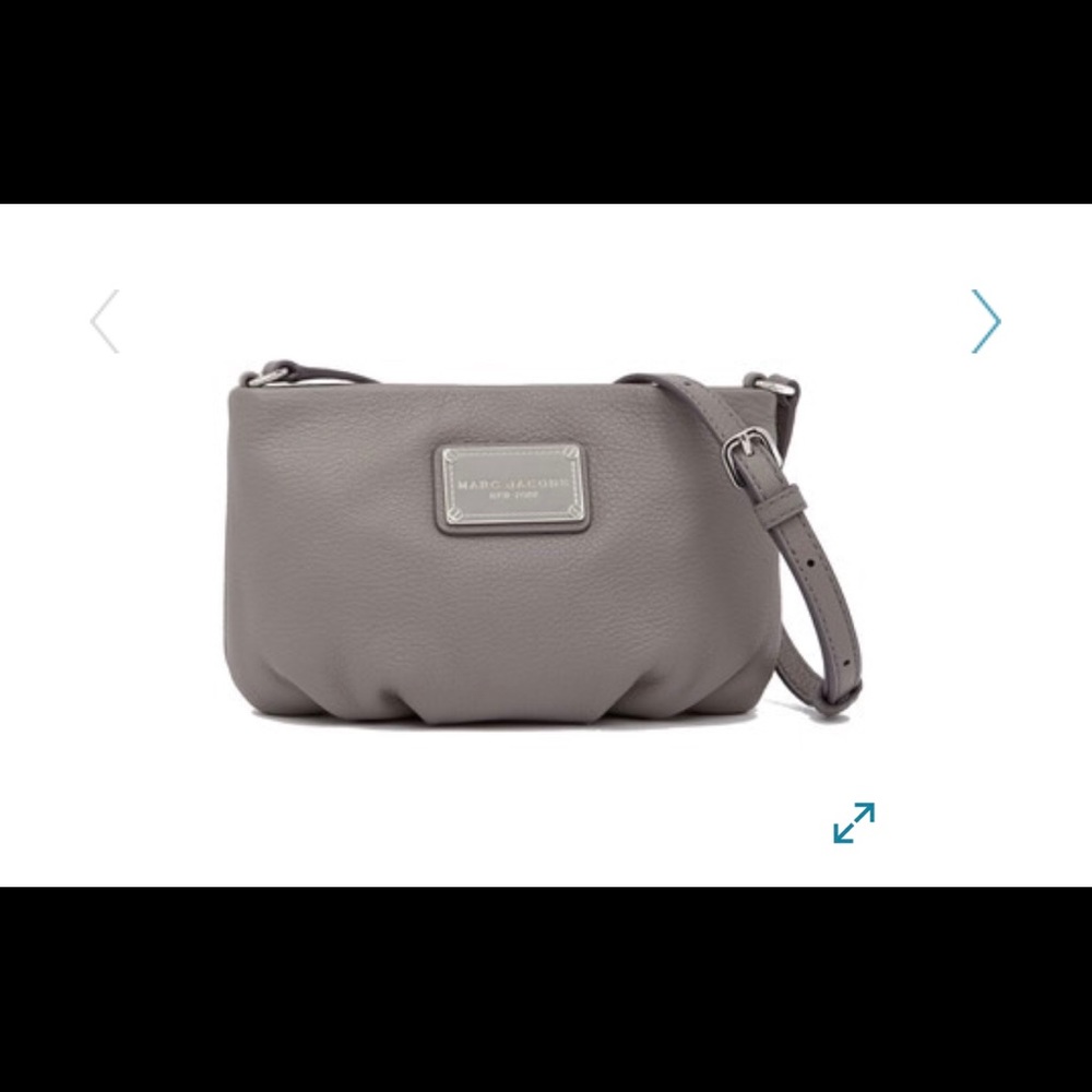 Marc Jacobs Grey Leather Percy Q Crossbody Bag